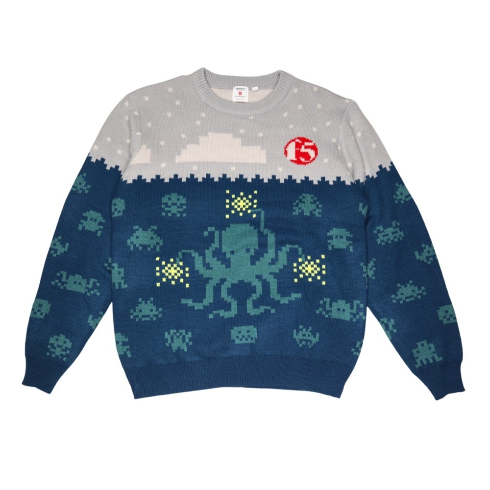 F5 Roody Christmas Sweater Knit Holiday Rare Design Pullover Size Large